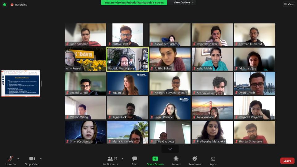 Upwork Career Q&A class screenshot on Zoom