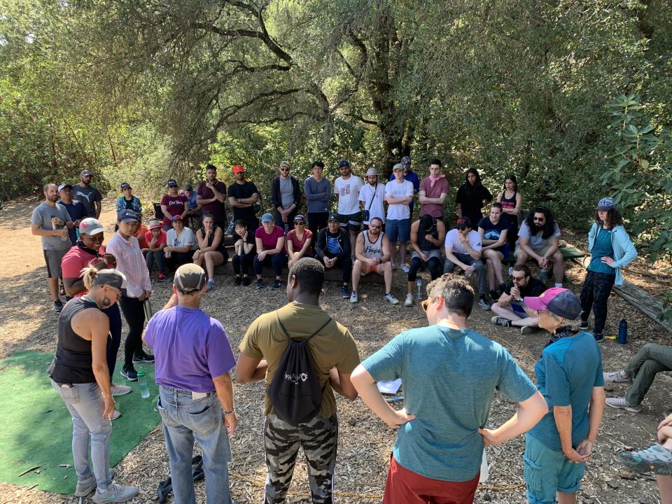 Full-Time MBA students at Sonoma Ropes Course