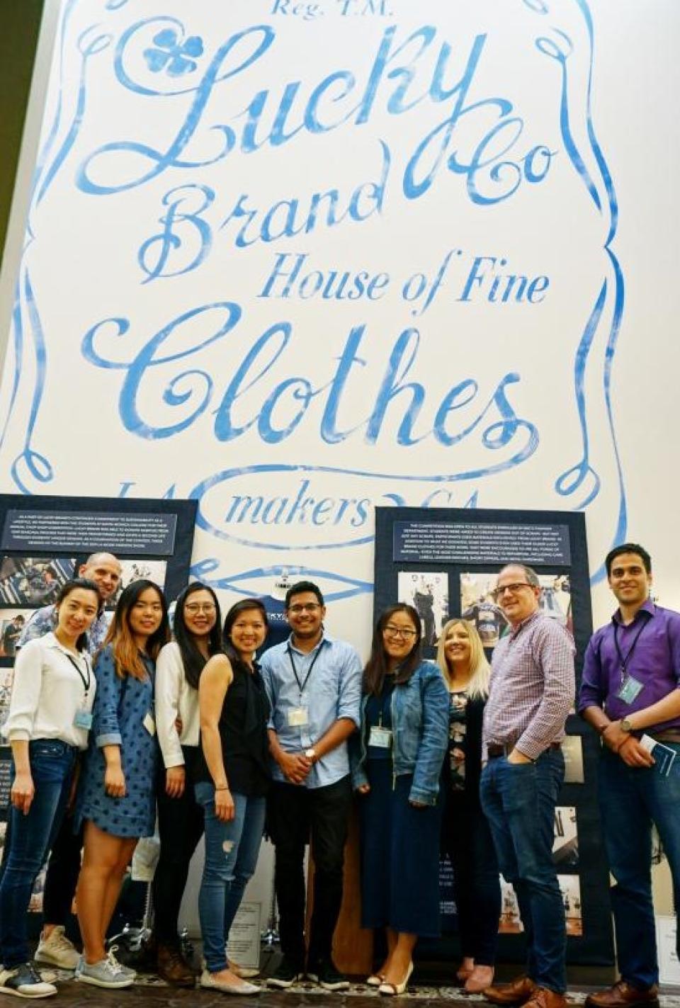 Suresh and his practicum project teammates at the Lucky Brand headquarters in Los Angeles