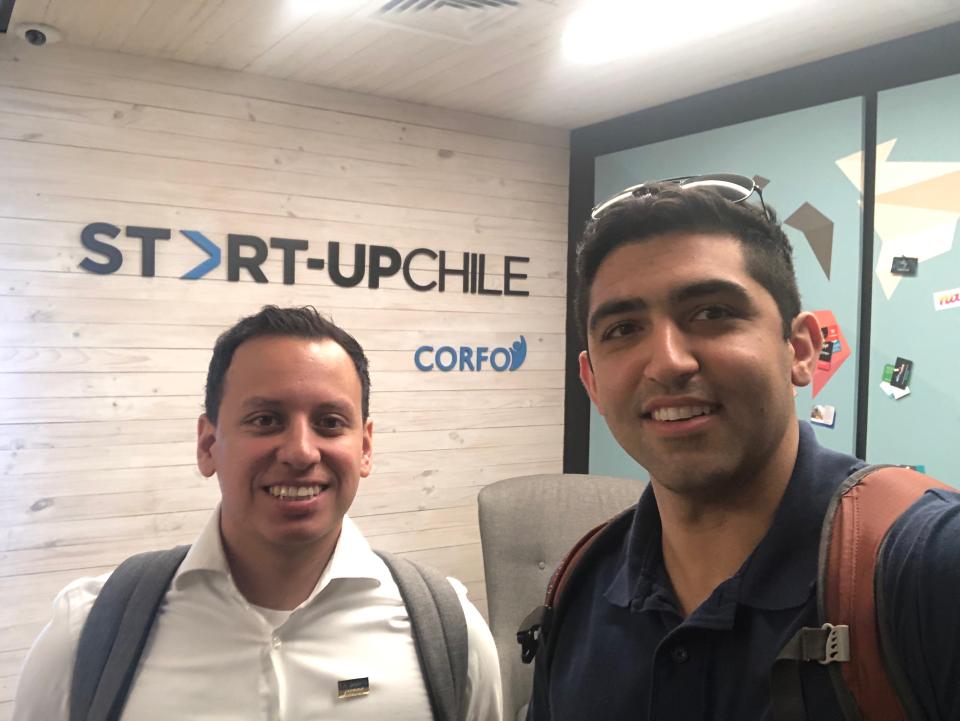 Jesse Rodriguez and Bryan Dastmalchi at Start-Up Chile